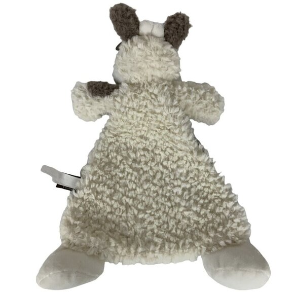 Demdaco  Moozer Cow Lovey Security Blanket Rattle Plush Brown Cream - Picture 2 of 5